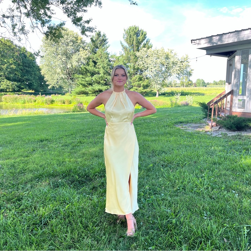 Yellow Halter Neck Dress
